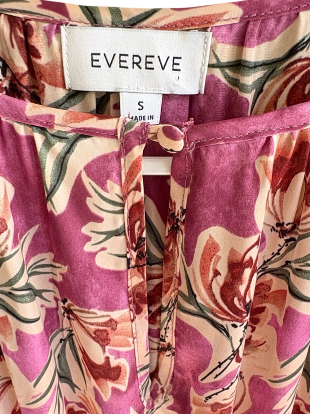 EUC EVEREVE Floral Smocked Waist Sleeveless Dress Size Small - Picture 2 of 7